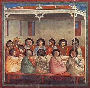 Giotto "Ostatnia wieczerza", kaplica Scrovegni, Padwa, ok. 1306-1309.