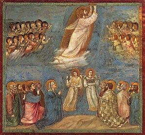Giotto "Wniebowst�pienie", kaplica Scrovegni, Padwa, ok. 1306-1309.